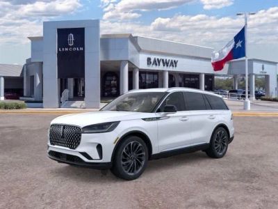 2026 Lincoln Aviator Reserve in Pristine White Metallic Tri-Coat — front three-quarter view