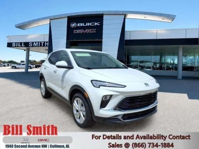 2026 Buick Encore GX Preferred in Summit White — front three-quarter view