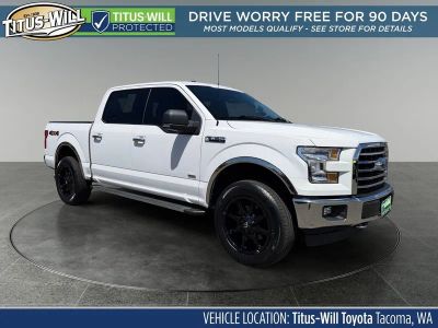 2017 Ford F-150 XLT in Oxford White — front three-quarter view