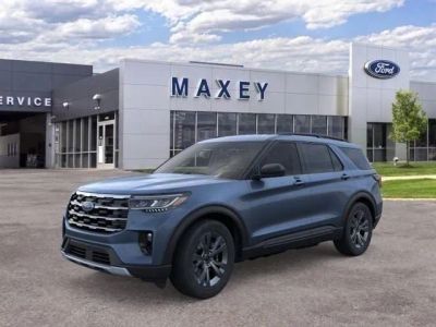 2026 Ford Explorer Active in Vapor Blue Metallic — front three-quarter view