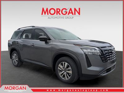 2026 Nissan Pathfinder SL in Gray — front three-quarter view