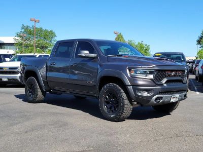 2021 RAM 1500 TRX in Granite Crystal Metallic Clearcoat — front three-quarter view