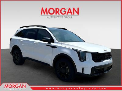 2026 Kia Sorento X-Line SX Prestige in White — front three-quarter view