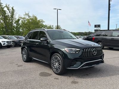 2024 Mercedes-Benz GLE 53 AMG in Emerald Green Metallic — front three-quarter view