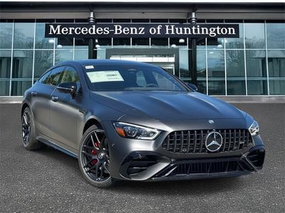 2026 Mercedes-Benz AMG GT Base in MANUFAKTUR Graphite Grey Magno — front three-quarter view