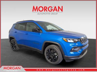 2026 Jeep Compass Latitude in Blue — front three-quarter view