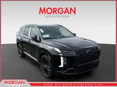2025 Hyundai PALISADE Calligraphy Night Edition in Abyss Black Pearl — front three-quarter view