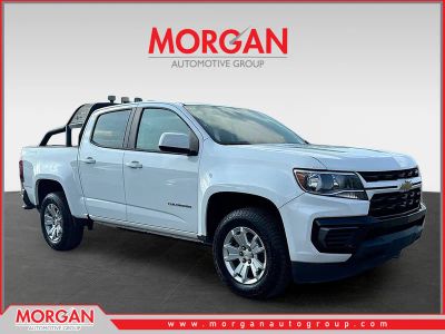 2021 Chevrolet Colorado 4WD LT in Summit White — front three-quarter view