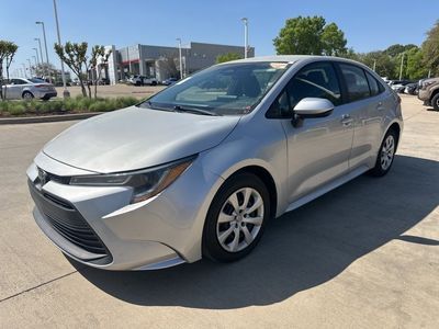 2024 Toyota Corolla LE in Silver — front three-quarter view