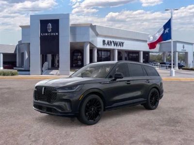 2026 Lincoln Aviator Reserve in Infinite Black Metallic Clearcoat — front three-quarter view