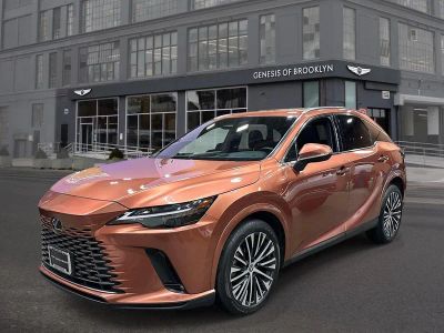 2023 Lexus RX 350 Premium Plus in Copper — front three-quarter view