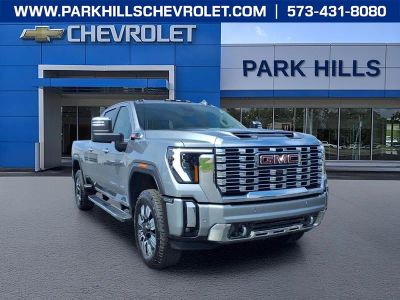 2025 GMC Sierra 2500 HD Denali in Sterling Metallic — front three-quarter view
