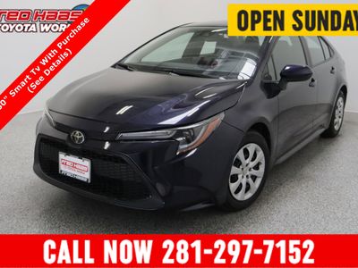 2022 Toyota Corolla FWD LE 1.8L in Blueprint — front three-quarter view
