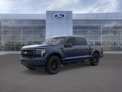 2026 Ford F-150 in HX Blue — front three-quarter view