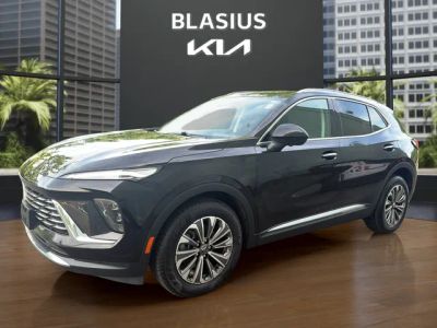 2024 Buick Envision Preferred in Ebony Twilight Metallic — front three-quarter view