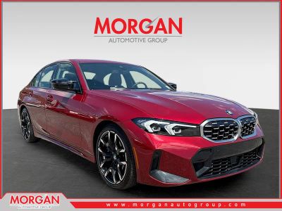 2025 BMW 3 Series M340i in Vegas Red Metallic — front three-quarter view