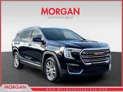 2024 GMC Terrain SLT in Black — front three-quarter view