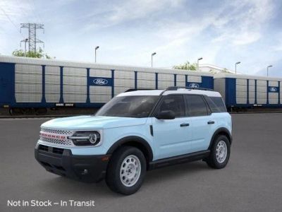 2026 Ford Bronco Sport Heritage in Robins Egg Blue — front three-quarter view