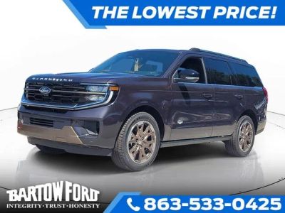 2026 Ford Expedition King Ranch in Gray Metallic — front three-quarter view