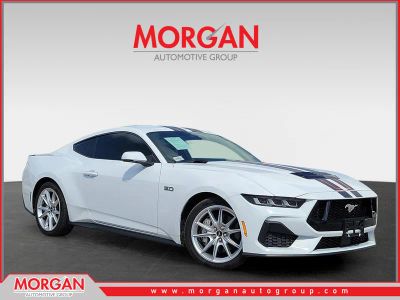 2024 Ford Mustang GT Premium in Oxford White — front three-quarter view