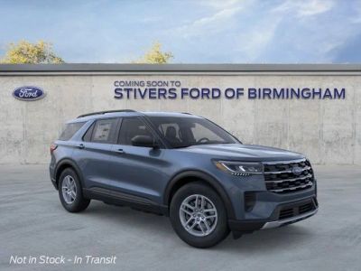 2026 Ford Explorer Active in Vapor Blue Metallic — front three-quarter view