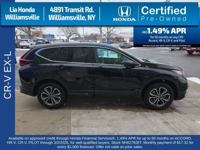 2022 Honda CR-V EX-L — rear three-quarter view