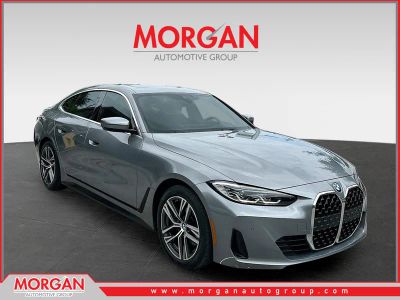 2024 BMW 4 Series 430i Gran Coupe in Gray — front three-quarter view