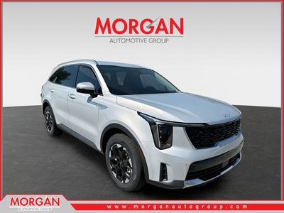2026 Kia Sorento S in Ivory Silver — front three-quarter view