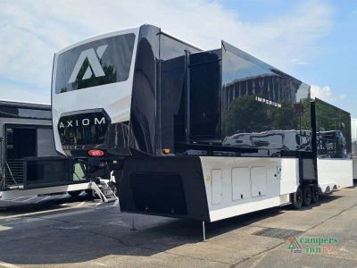 2027 Axiom RV Imperium — rear three-quarter view