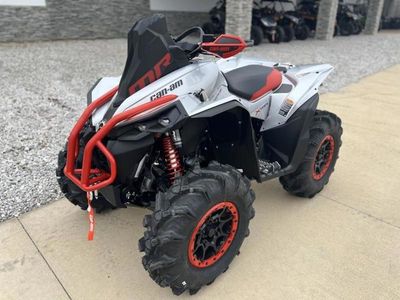 2026 Can-Am Renegade X mr 1000 R Hyper Silver & Legion Red — side profile view