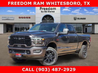 2026 RAM Ram 2500 RAM 2500 LARAMIE CREW CAB 4X4 6'4' BOX in Granite Crystal Metallic Clear-Coat Exterior Paint — front three-quarter view