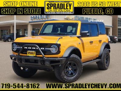 2022 Ford Bronco Base in Orange — front three-quarter view