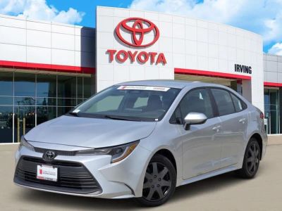 2024 Toyota Corolla LE in Silver — front three-quarter view