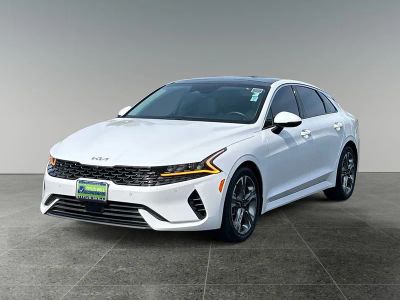 2024 Kia K5 — rear three-quarter view