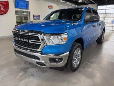 2023 RAM 1500 Big Horn Crew Cab 4x4 5'7' Box in Hydro Blue Pearlcoat — front three-quarter view