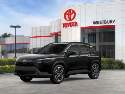 2026 Toyota Corolla Cross XLE in Jet Black — front three-quarter view