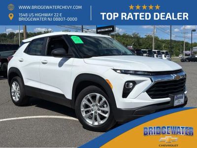 2024 Chevrolet Trailblazer LS in Summit White — front three-quarter view