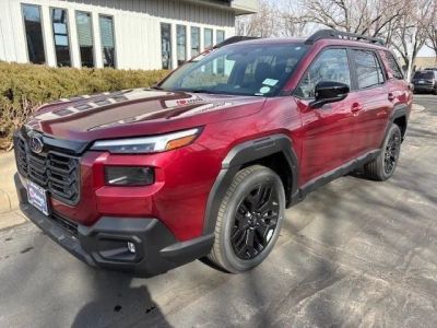 2026 Subaru OUTBACK Limited XT in Crimson Red Pearl — front three-quarter view
