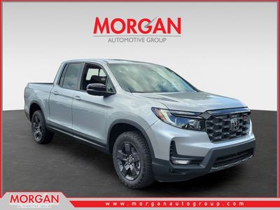 2026 Honda Ridgeline TrailSport in Solar Silver Metallic — front three-quarter view