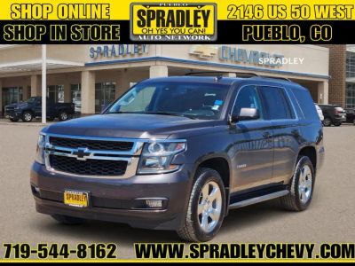 2017 Chevrolet Tahoe LT in Tungsten Metallic — front three-quarter view