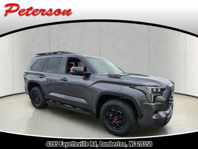 2025 Toyota Sequoia TRD Pro in Magnetic Gray Metallic — front three-quarter view