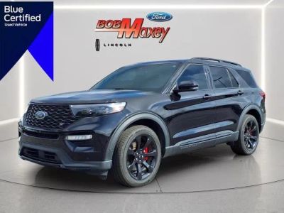 2022 Ford Explorer ST in Agate Black Um — front three-quarter view