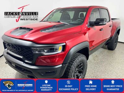 2026 RAM 1500 RHO in Molten Red Pearl-Coat Exterior Paint — front three-quarter view