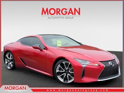 2018 Lexus LC 500 in Red — front three-quarter view