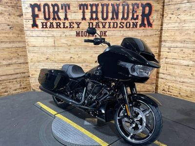 2025 Harley-Davidson FLTRX - Road Glide in Vivid Black - Black Finish — front three-quarter view
