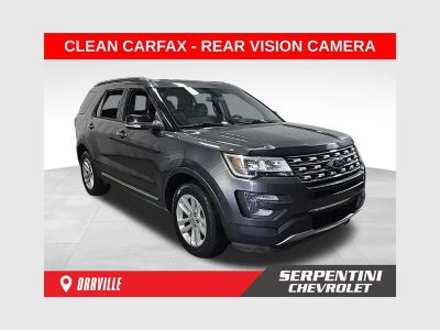 2017 Ford Explorer XLT in Gray — front three-quarter view