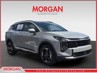 2026 Kia Sportage EX in Wolf Gray — front three-quarter view