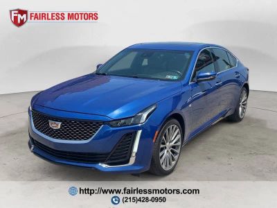 2020 Cadillac CT5 Premium Luxury AWD 4dr Sedan in Wave Metallic — front three-quarter view
