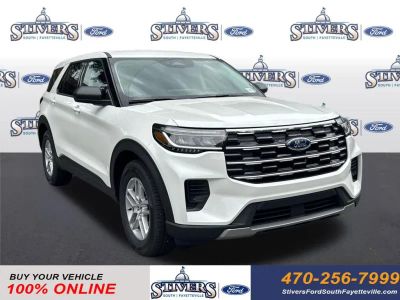 2026 Ford Explorer Active in White — front three-quarter view