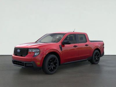 2026 Ford Maverick XLT in Ruby Red Metallic Tinted Clearcoat — front three-quarter view